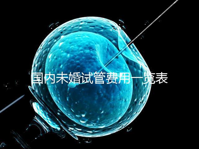 國內(nèi)未婚試管費(fèi)用一覽表：2025單身女性做試管嬰兒要花多少錢？