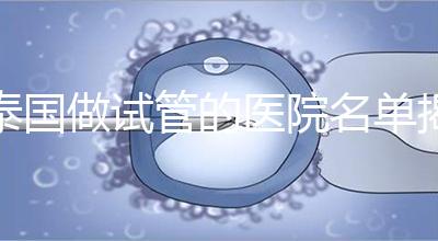 泰國(guó)做試管的醫(yī)院名單揭曉，一覽頂尖機(jī)構(gòu)，輕松幫你選擇！