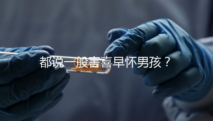 都說一般害喜早懷男孩?孕吐早晚如何看生男生女一文說清